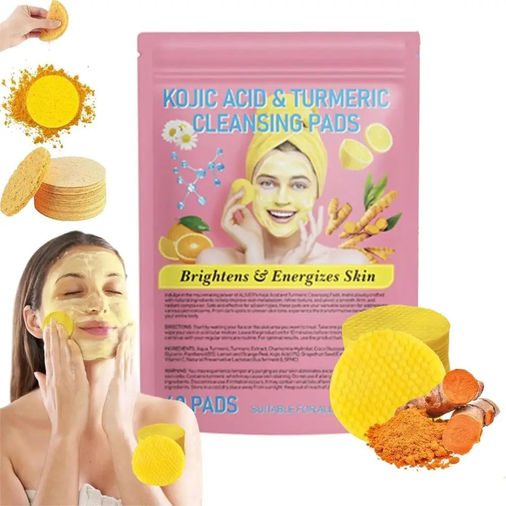 40Pcs Ikamuel Turmeric & Kojic Acid Cleansing Pads – Brighten, Clear, and Renew Your Skin